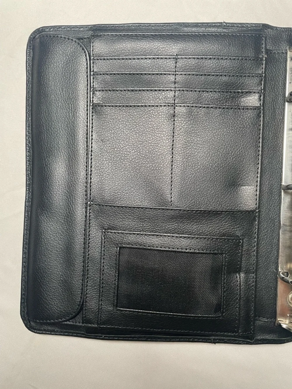 Kenneth Cole Reaction Black Leather Binder Portfolio